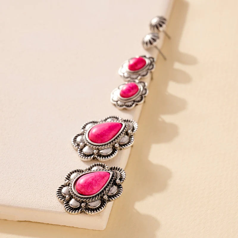 ‘BECCY’ Earring Set - Pink